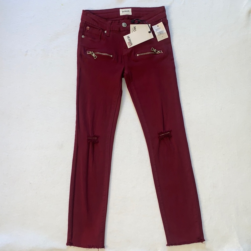HUDSON MOTO GIRLS ANKLE SKINNY JEANS SIZE 10